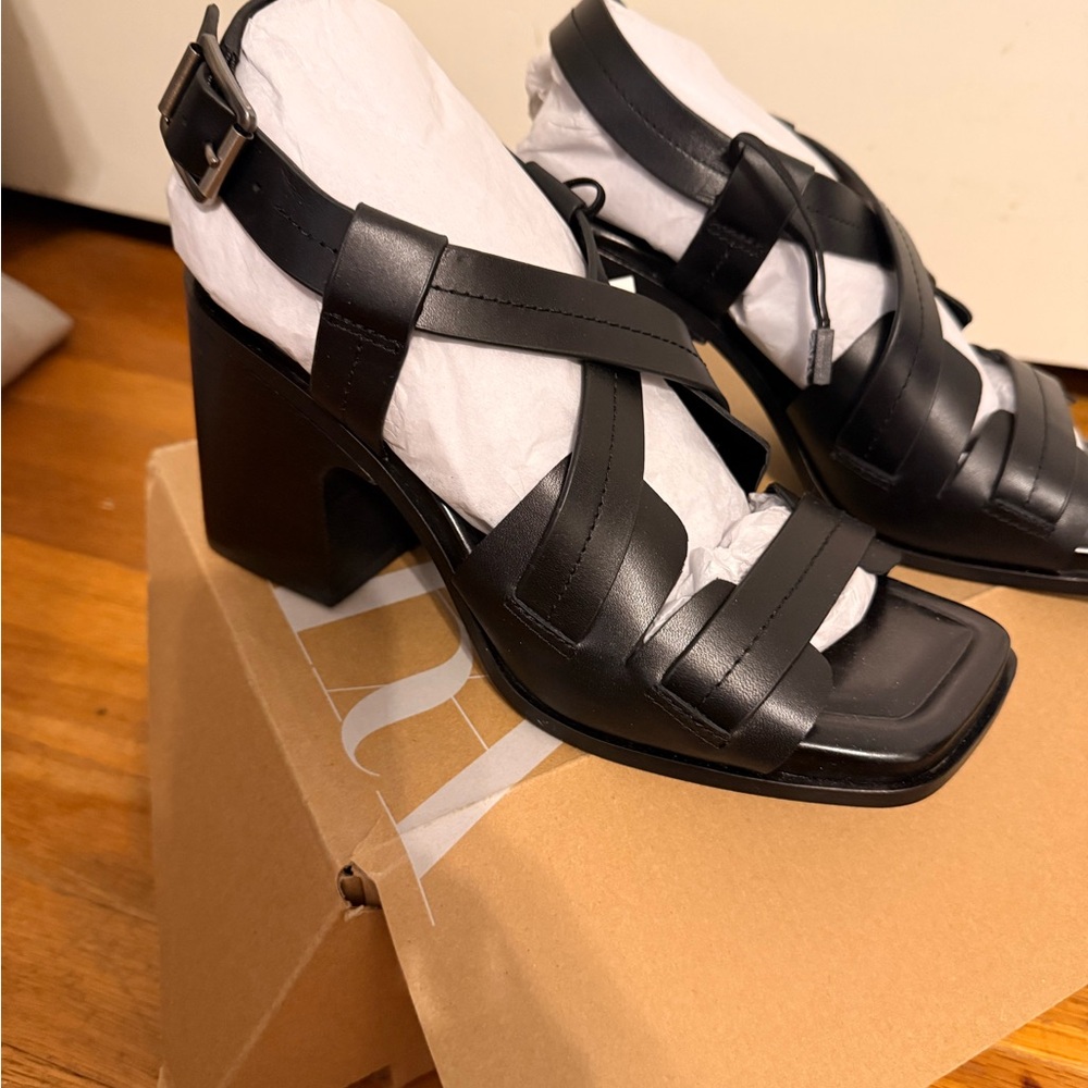 Zara Black Strappy Heels
